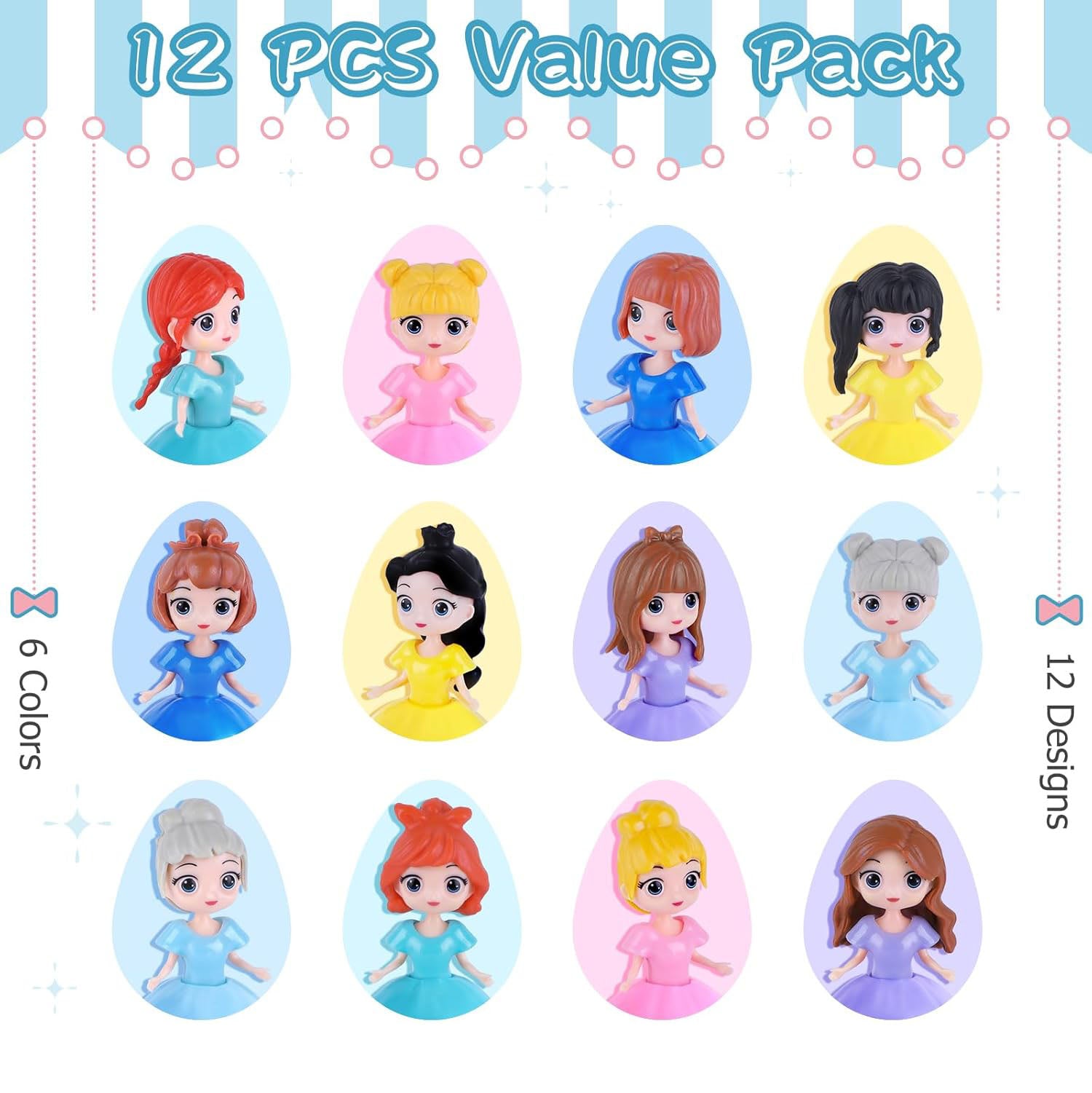 Princess Themed Pre-filled Easter Eggs - Easter Basket Fillers and Party Gifts