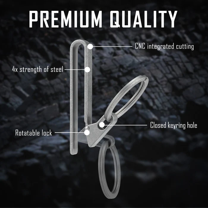 Titanium Alloy Belt Keychain