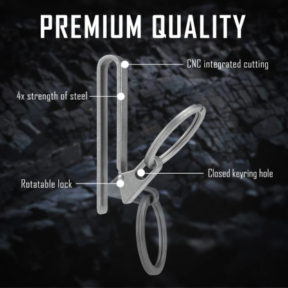 Titanium Alloy Belt Keychain