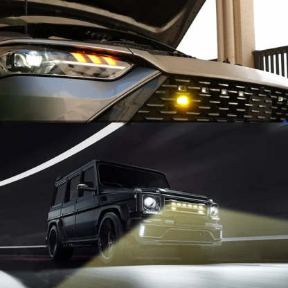 Mini grille 45-degree angle lights