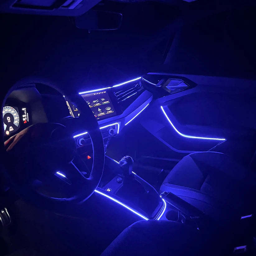 Ambient Glow Car Light Strips – Customizable Multicolor LED Kit