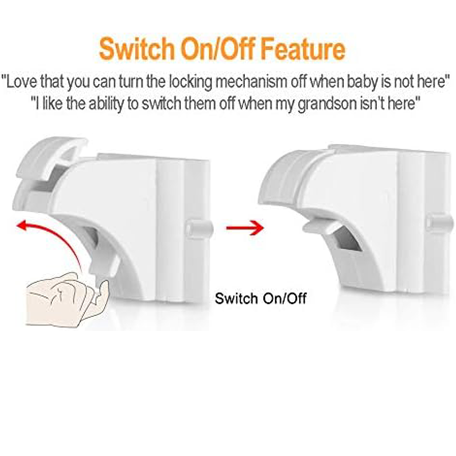 Adhesive baby safety cabinet door and drawer latches