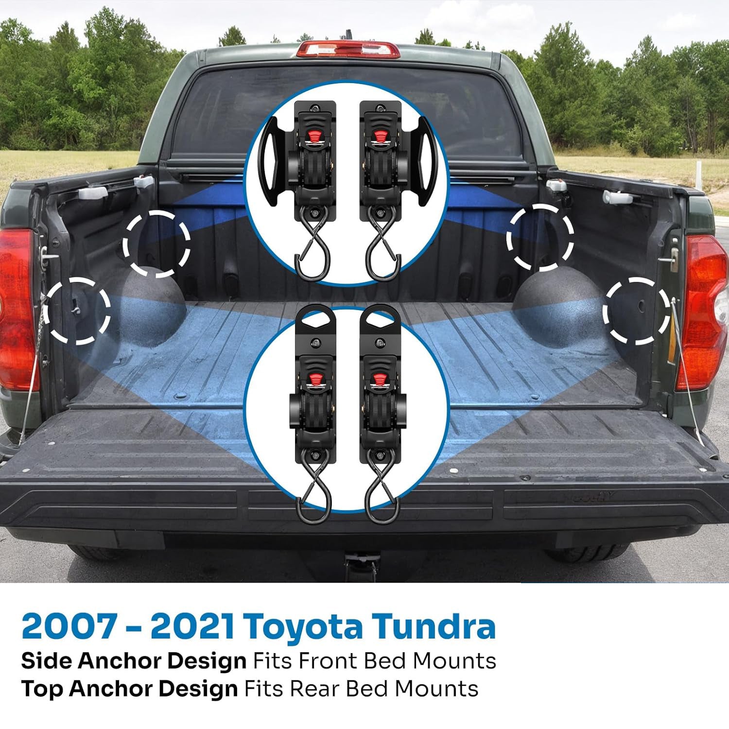 Integrated Retractable Tie-Down Strap with Universal Swivel Joint