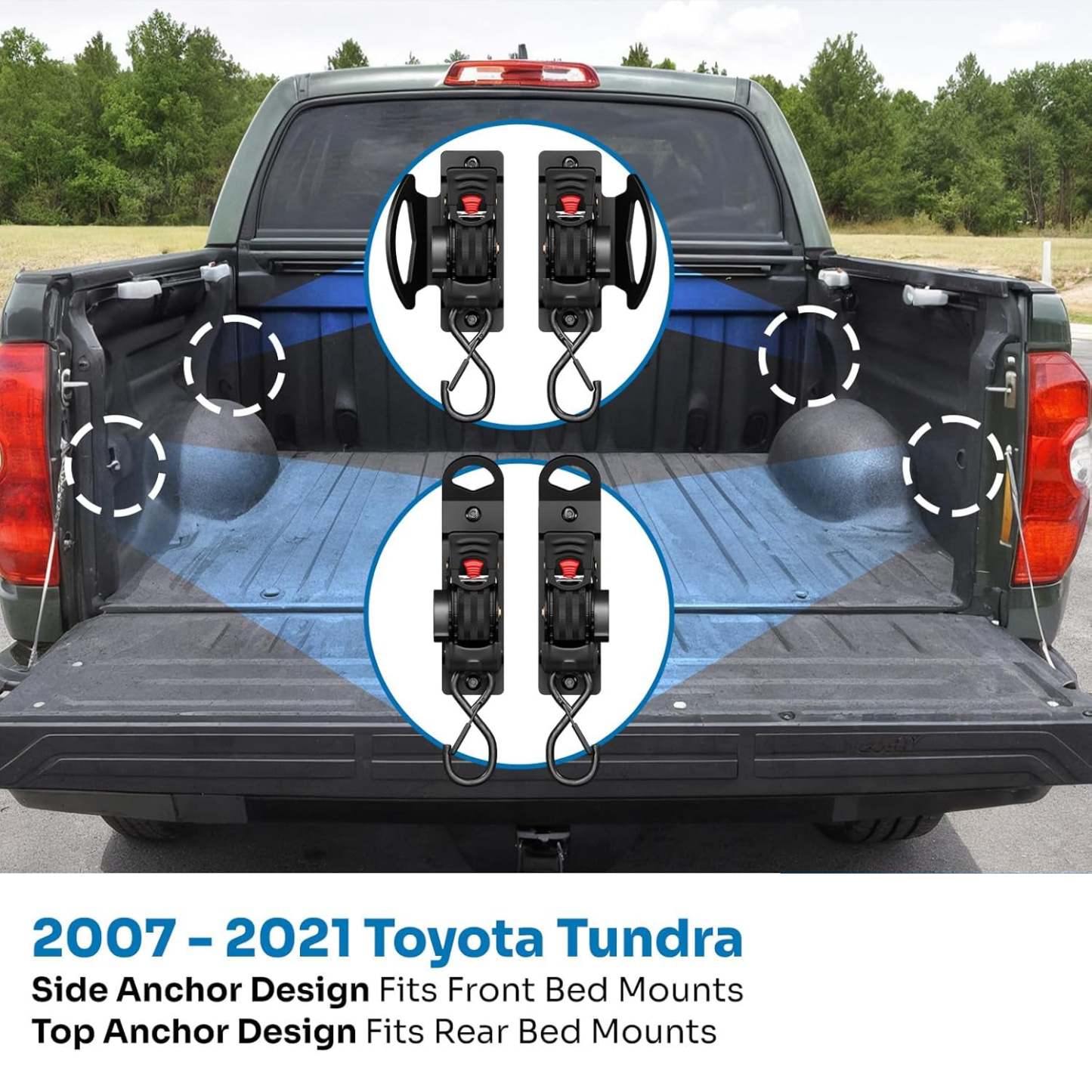 Integrated Retractable Tie-Down Strap with Universal Swivel Joint