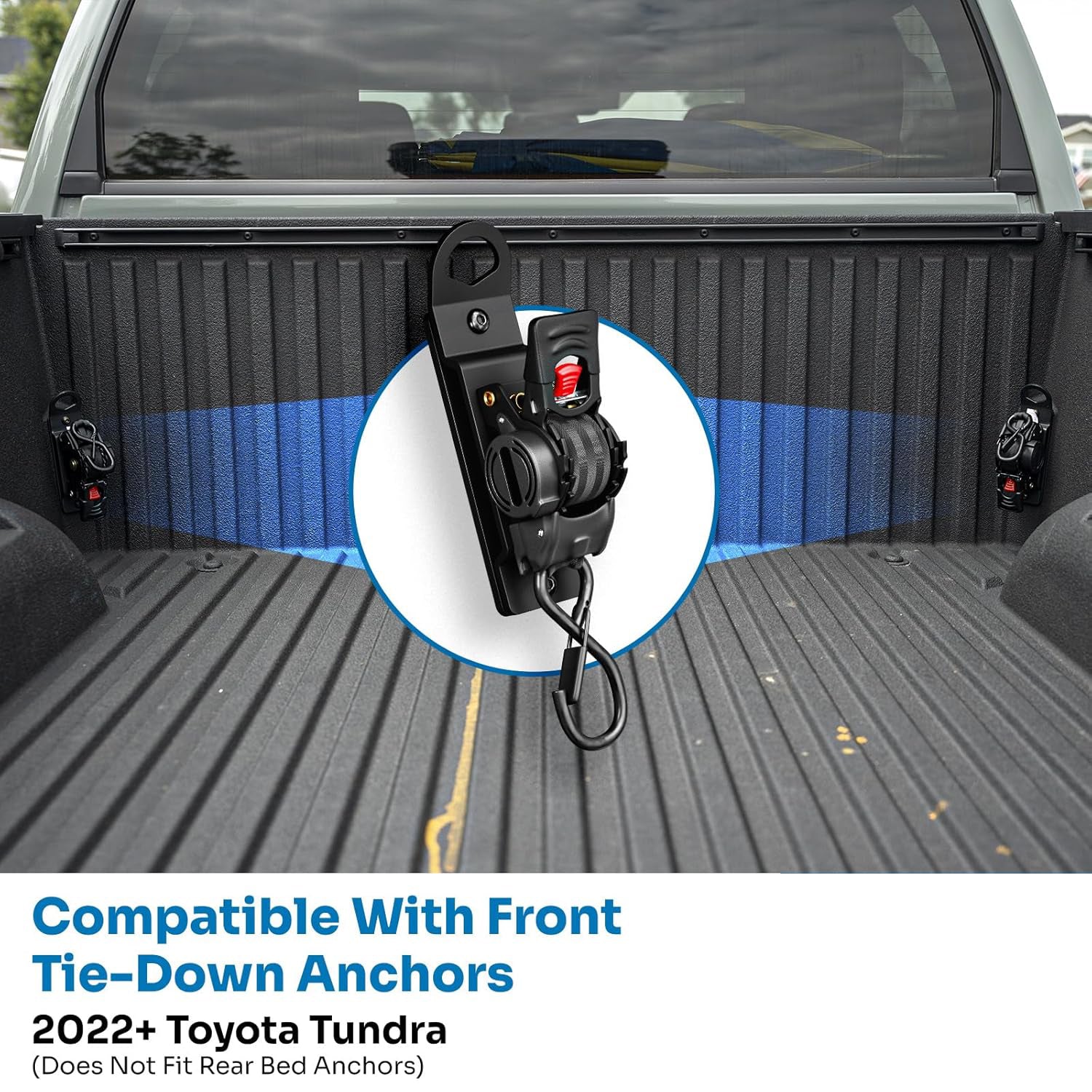 Integrated Retractable Tie-Down Strap with Universal Swivel Joint