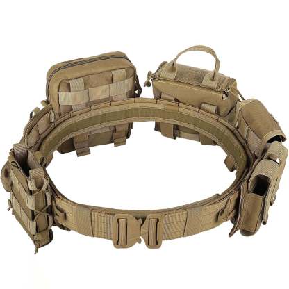 Tactical Belt — Law Enforcement Duty Belt (Includes Pouches)