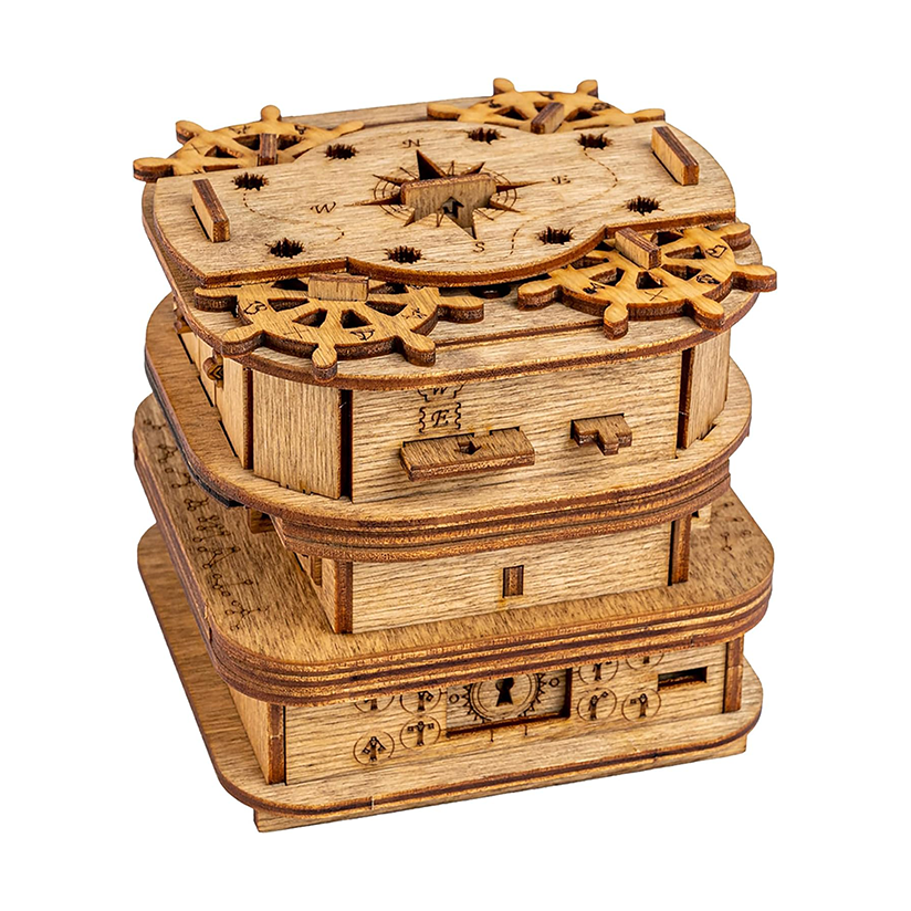 Davy Jones's Treasure Chest - Adult 3D Wooden Puzzle