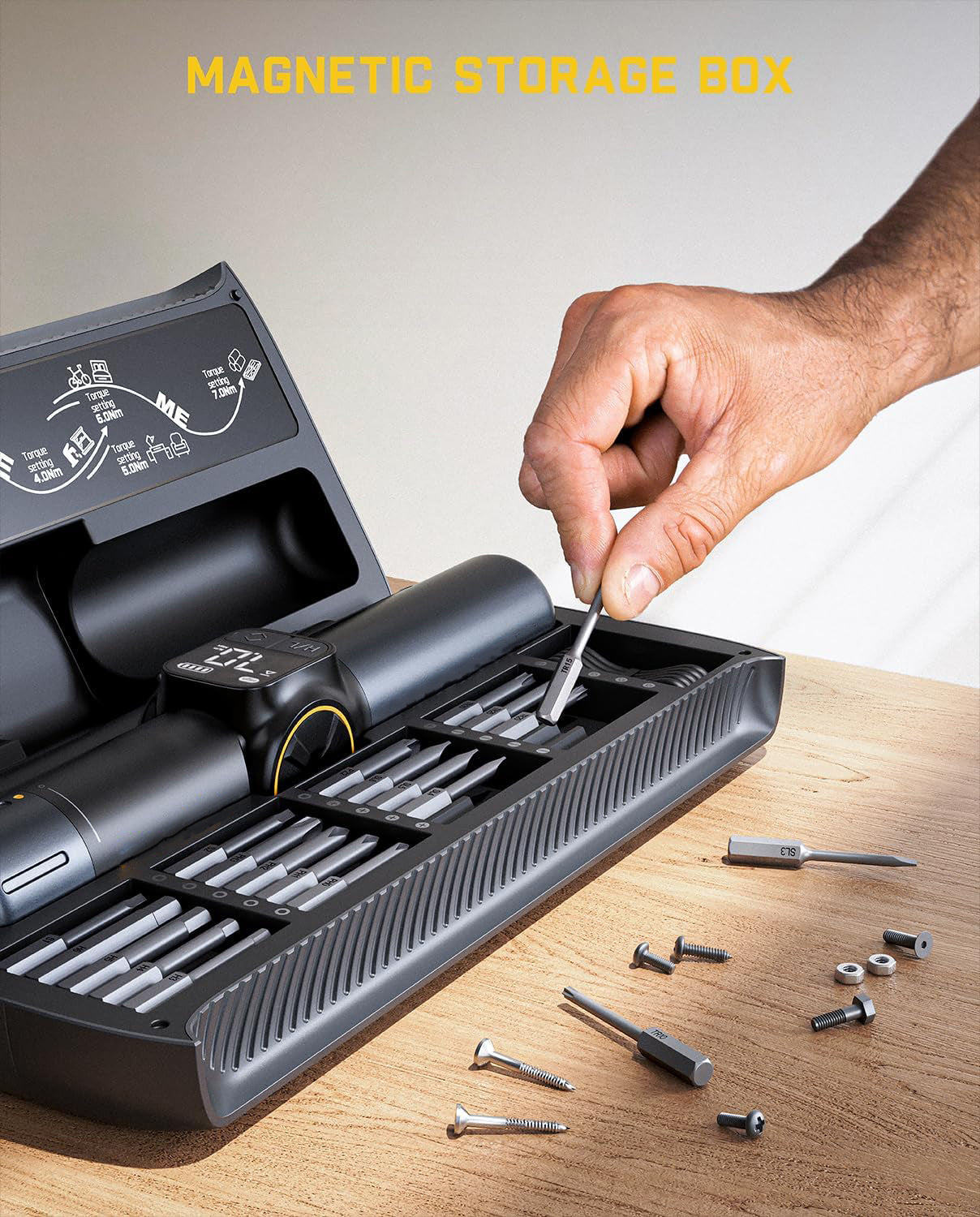 Pivot Handle Screwdriver – Max 7N·m High Torque | 2 Speed Options