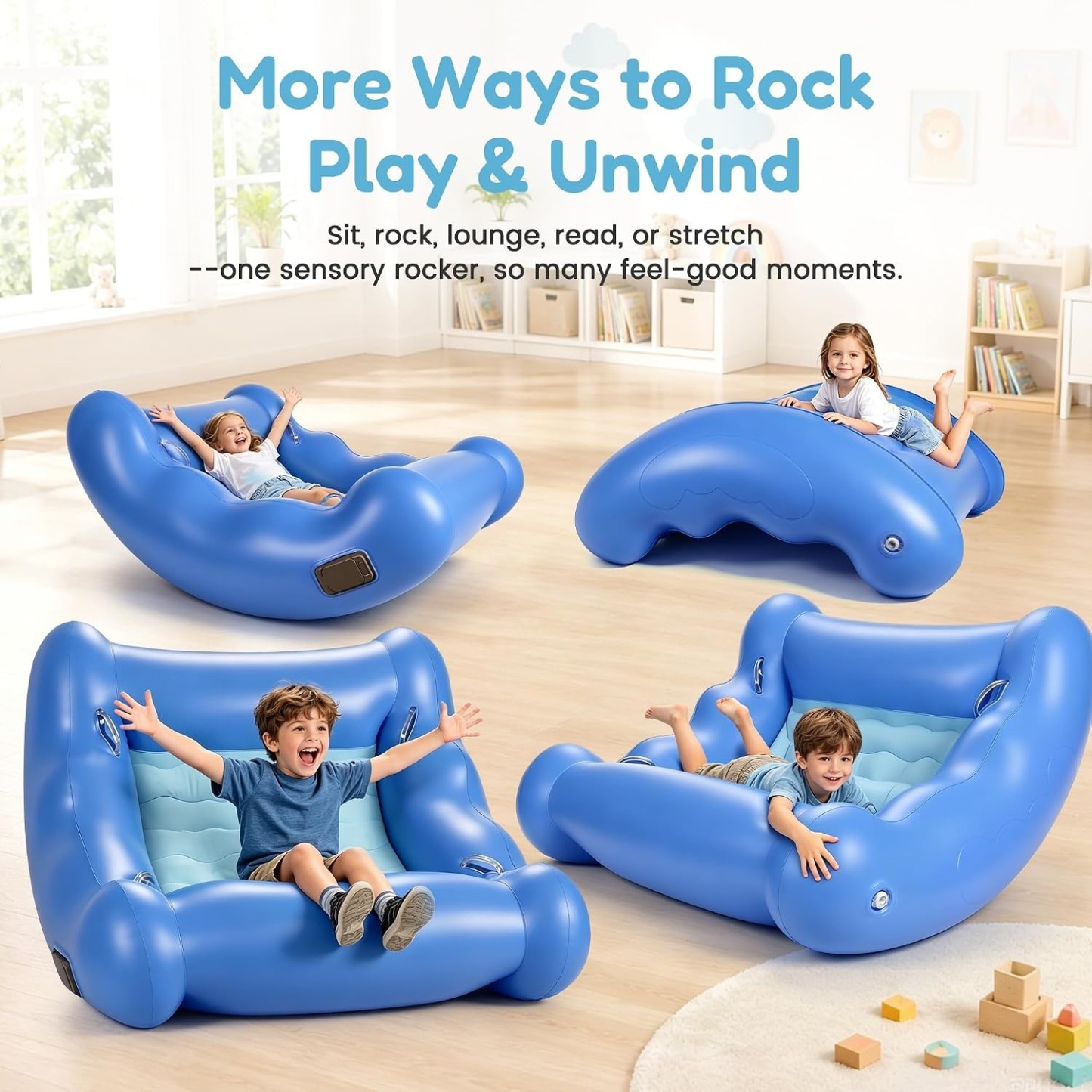 Sensory Rocking Inflatable Chair for Kids – Soft Bouncer with Curved Base 🪑✨🎈