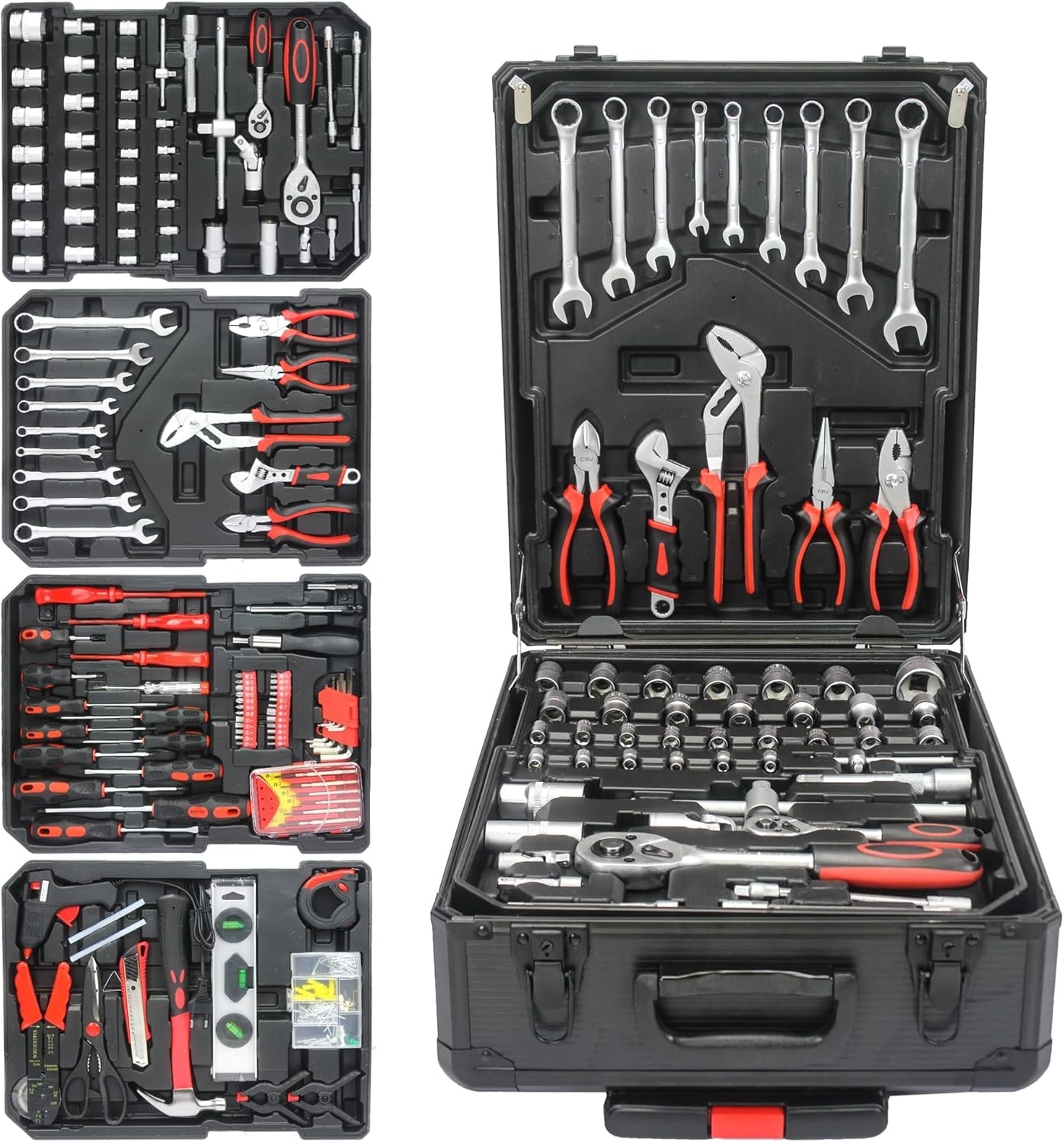 799-Piece Rolling Tool Cabinet Set – Heavy-Duty Mechanics Tool Kit with Aluminum Case 🧰🔧⚡