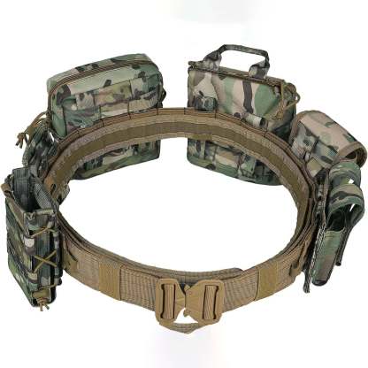 Tactical Belt — Law Enforcement Duty Belt (Includes Pouches)