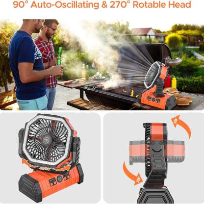 Rechargeable camping fan