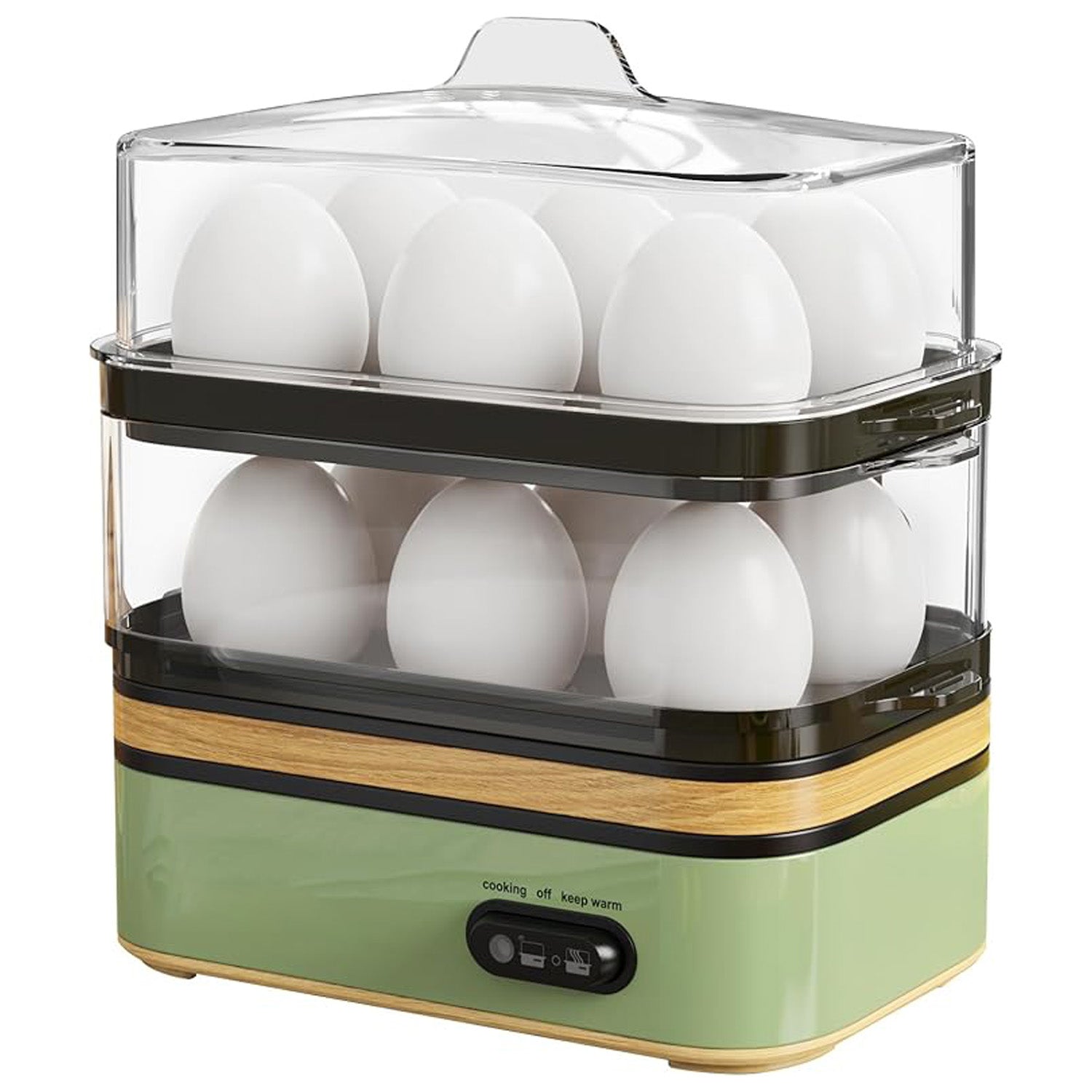 Electric rapid egg cooker, 12-egg capacity