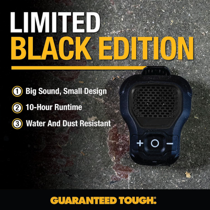 Clip-on wireless professional waterproof portable speaker for construction sites