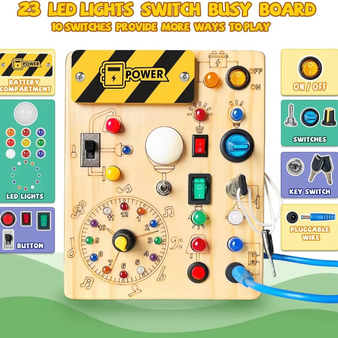 23 LED lights busy board