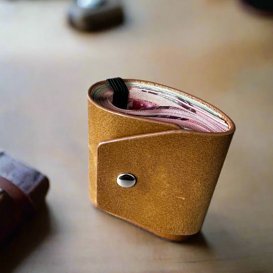 Magnetic Leather Wallet | Stylish and Efficient Cash Storage Solution