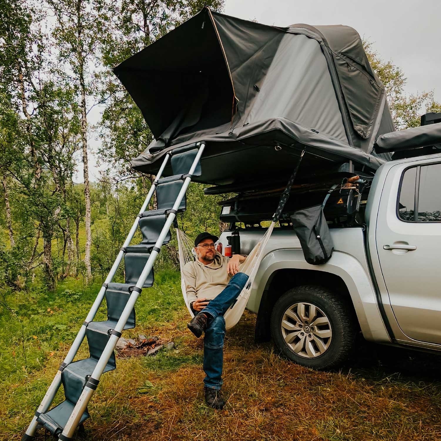 Rooftop Tent Hanging Chair – Cotton Camping Seat with Tool-Free Mount
