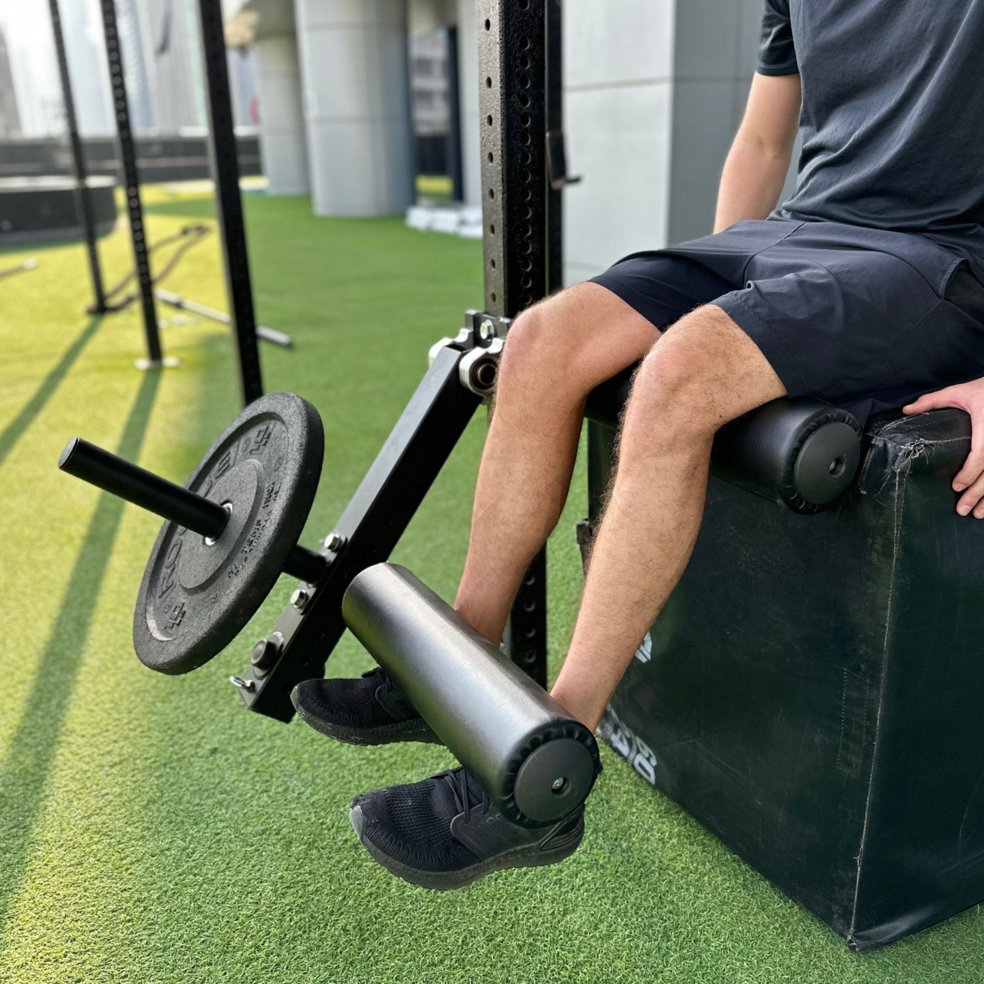Rack-Mounted Leg Extension & Curl Attachment – Multi-Function Home Gym Trainer