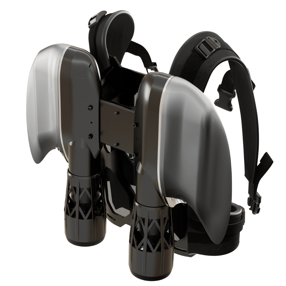 Wearable Underwater Jetpack – Hands-Free Diver Propulsion System with Motorized Pectoral Fins
