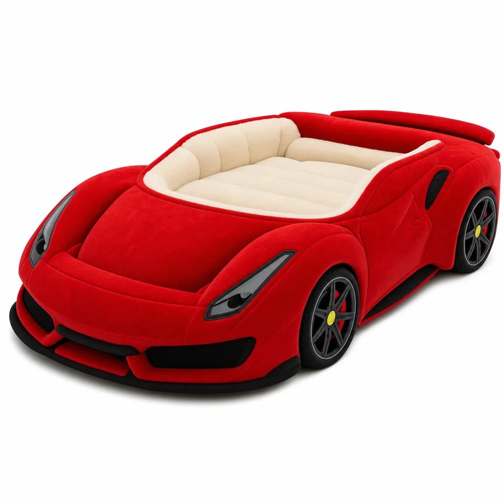 Car-Shaped Baby Bed & Lounger – Soft Cushioned Nursery Bed for 0–24 Months