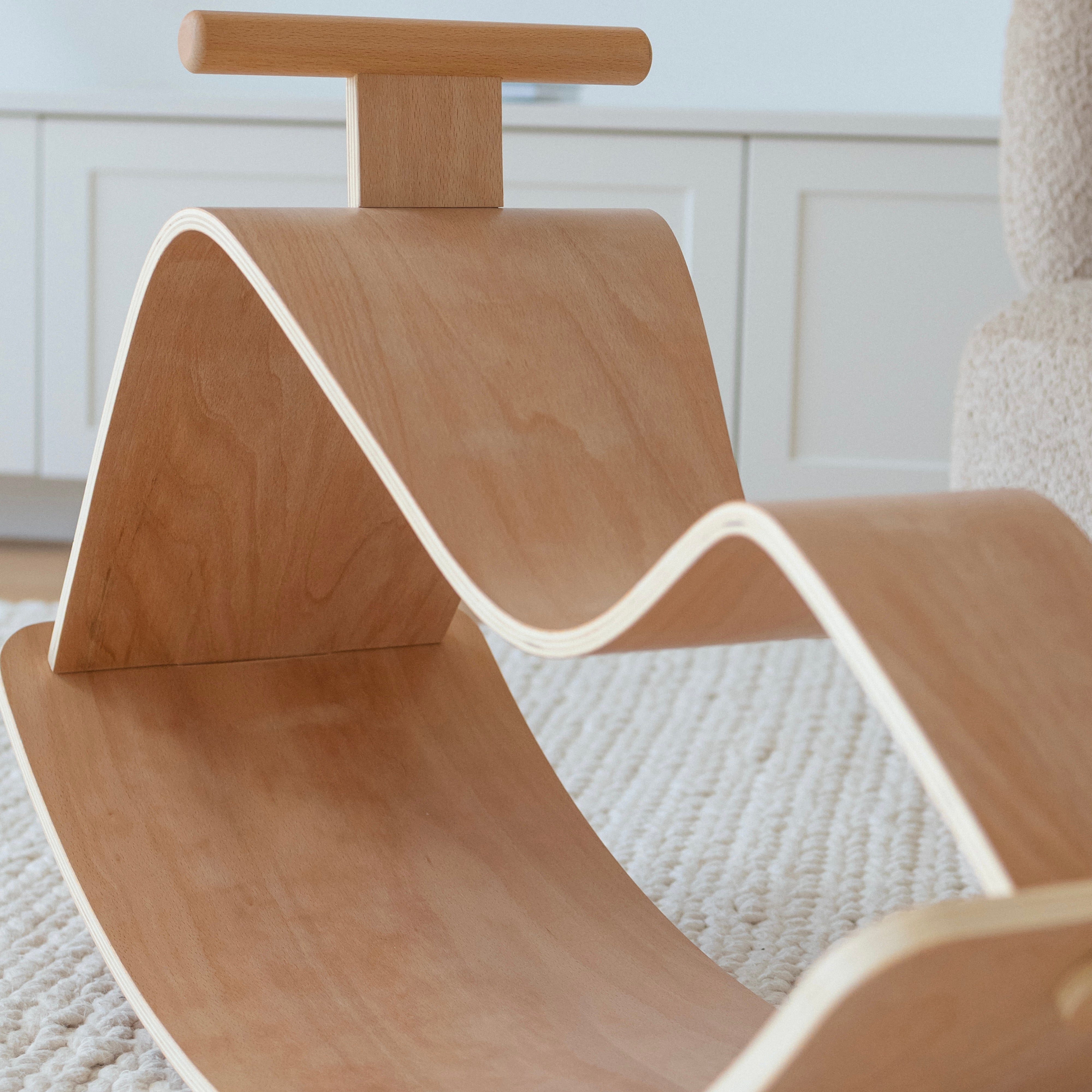 Curved Crescent Rocker – Wooden Balance Board & Ride-On Toy for Kids