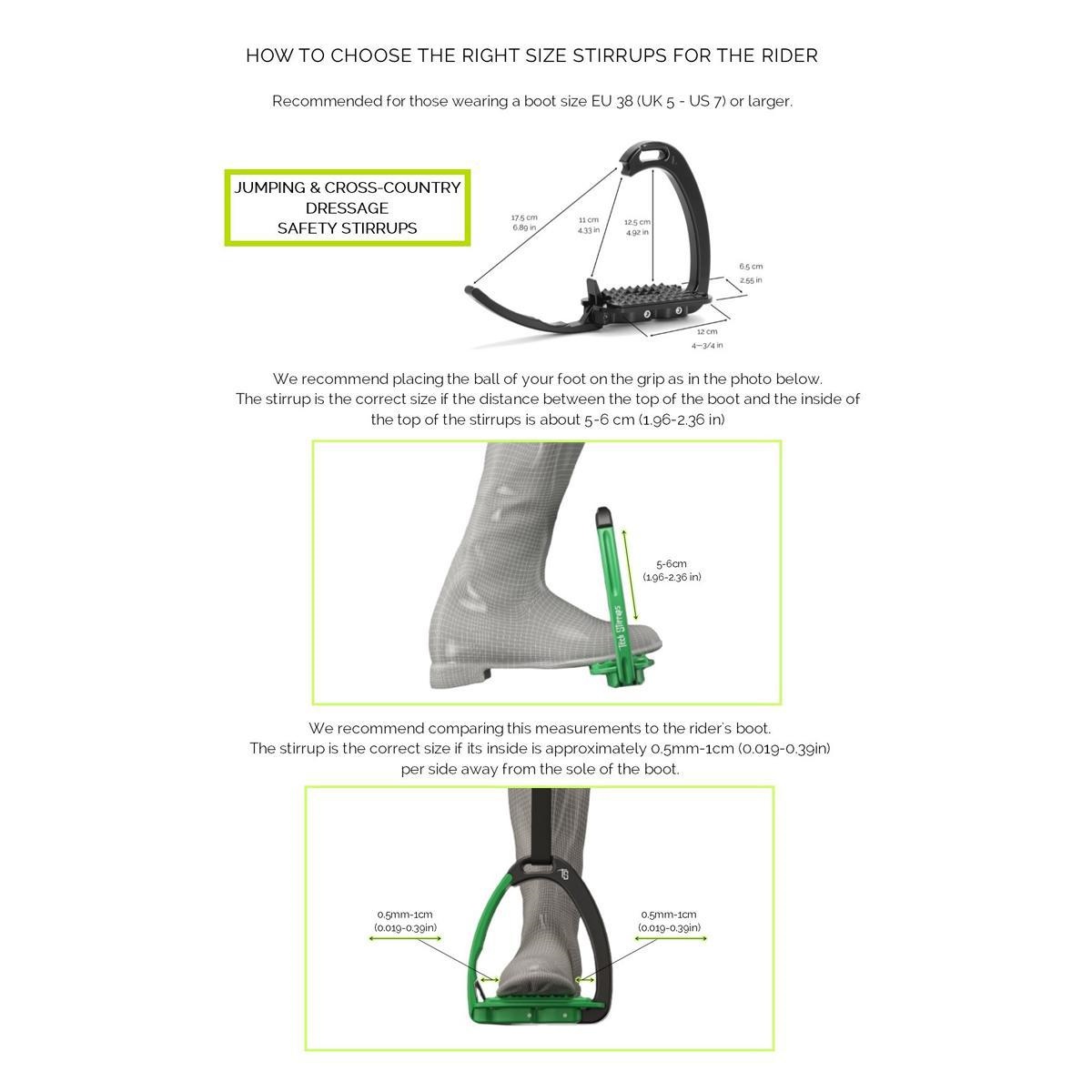 Sloped Equestrian Stirrups – Magnetic Safety Release with Concave Grip Tread