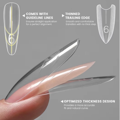 Dual-Head Nail Extension Tips | Reusable Sandwich Dual Mode for Perfect Nail Extensions