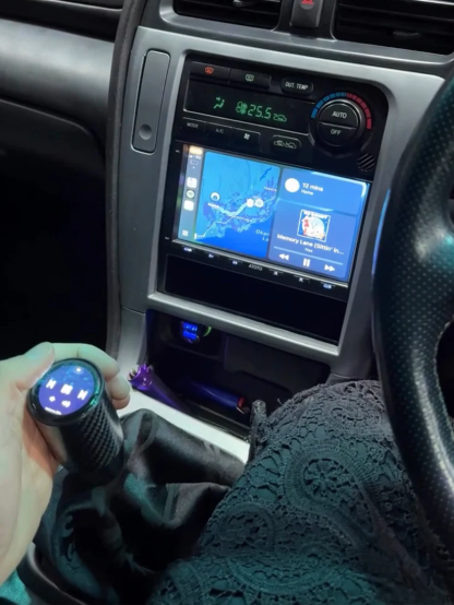 Carbon fiber OLED car gear shift knob
