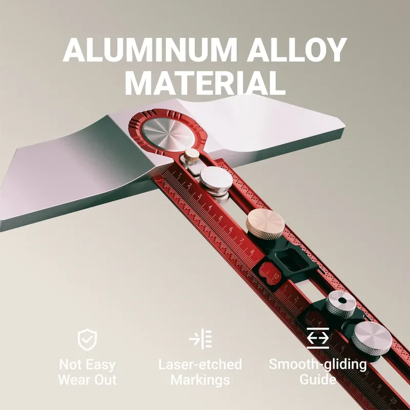 Precision Woodworking Scriber – T‑Square Layout Tool for Accurate Marking & Drilling 📐✨