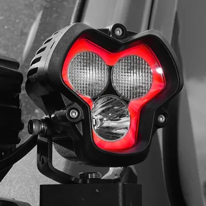 Ultimate Off-Road Lighting Upgrade-3-Inch Dual Color LED Pod Lights With High Brightness Beam, Custom DRL Effects, Weather-Resistant Design & Easy Installation Kit