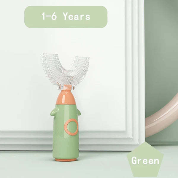 U-Shaped Silicone Toothbrush for Children Aged 1–12