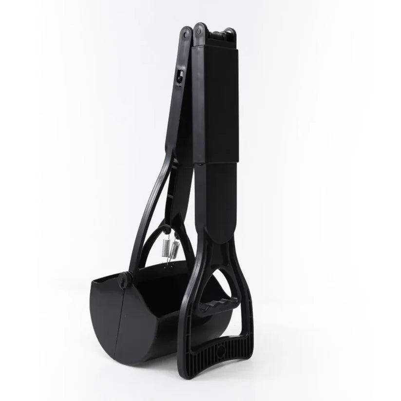 Long Handle Foldable Pet Poop Scoop, No-Bend, Odor-Free Waste Picker for Dogs & Cats