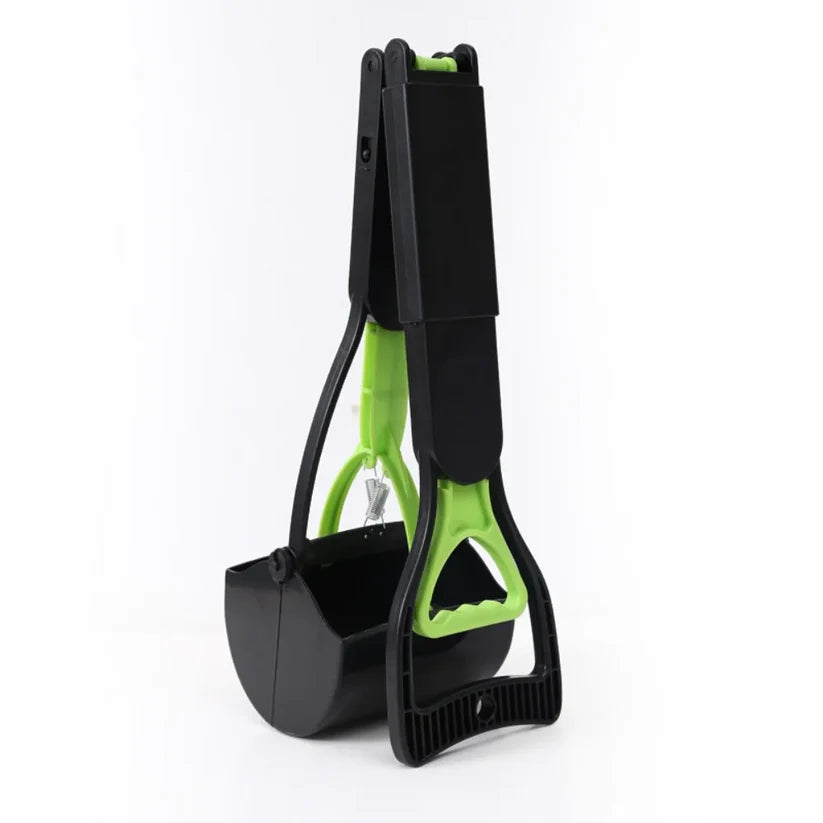 Long Handle Foldable Pet Poop Scoop, No-Bend, Odor-Free Waste Picker for Dogs & Cats