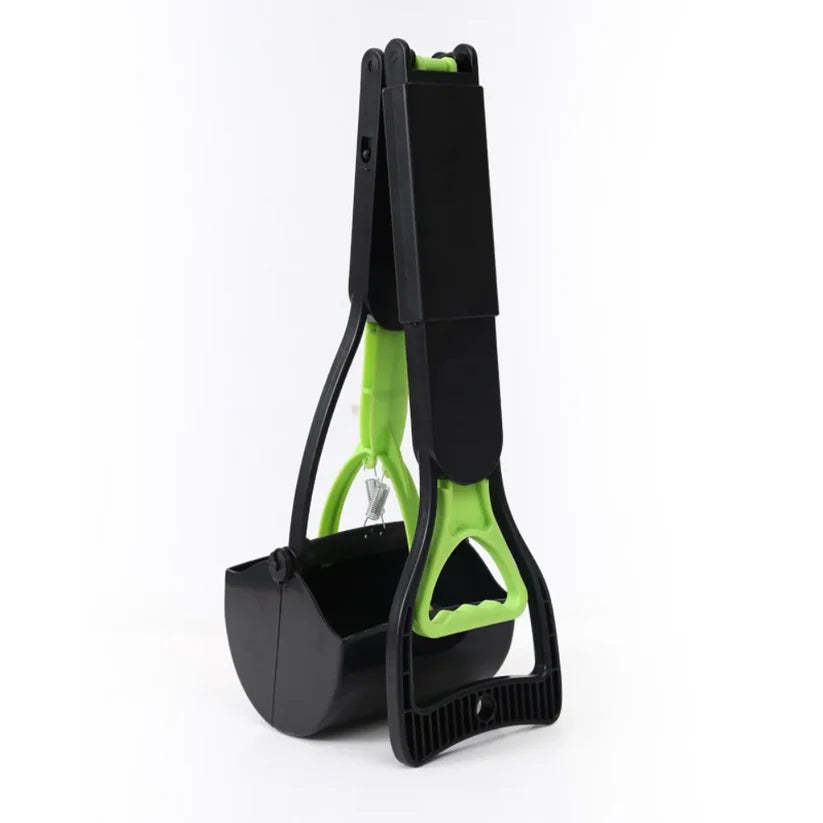 Long Handle Foldable Pet Poop Scoop, No-Bend, Odor-Free Waste Picker for Dogs & Cats
