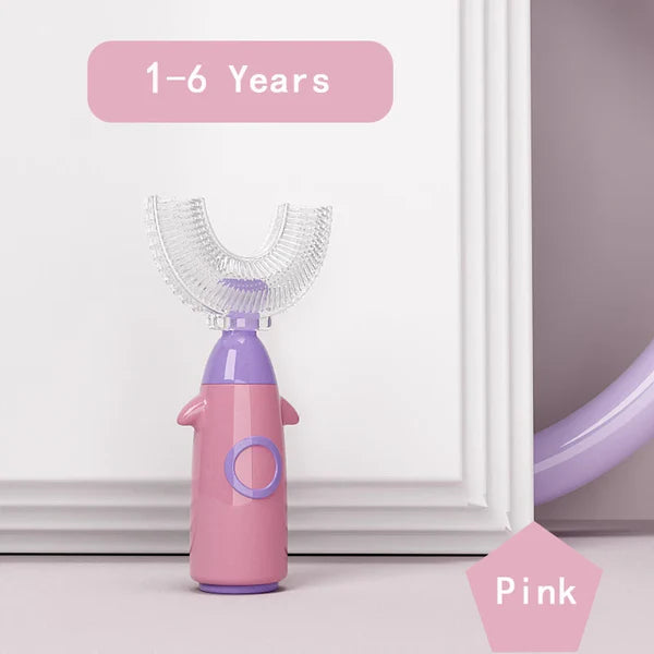 U-Shaped Silicone Toothbrush for Children Aged 1–12