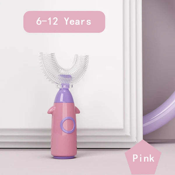 U-Shaped Silicone Toothbrush for Children Aged 1–12
