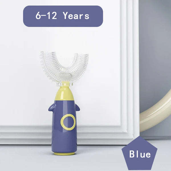 U-Shaped Silicone Toothbrush for Children Aged 1–12