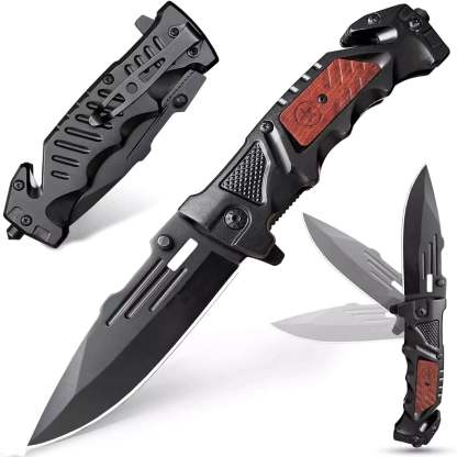Tactical Target Black Knife Series | Foldable Design
