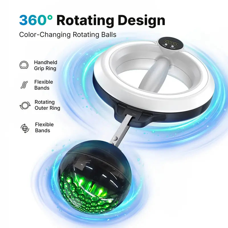 360° Rotating Wrist & Forearm Trainer – Upper Body Strength Tool for Arms