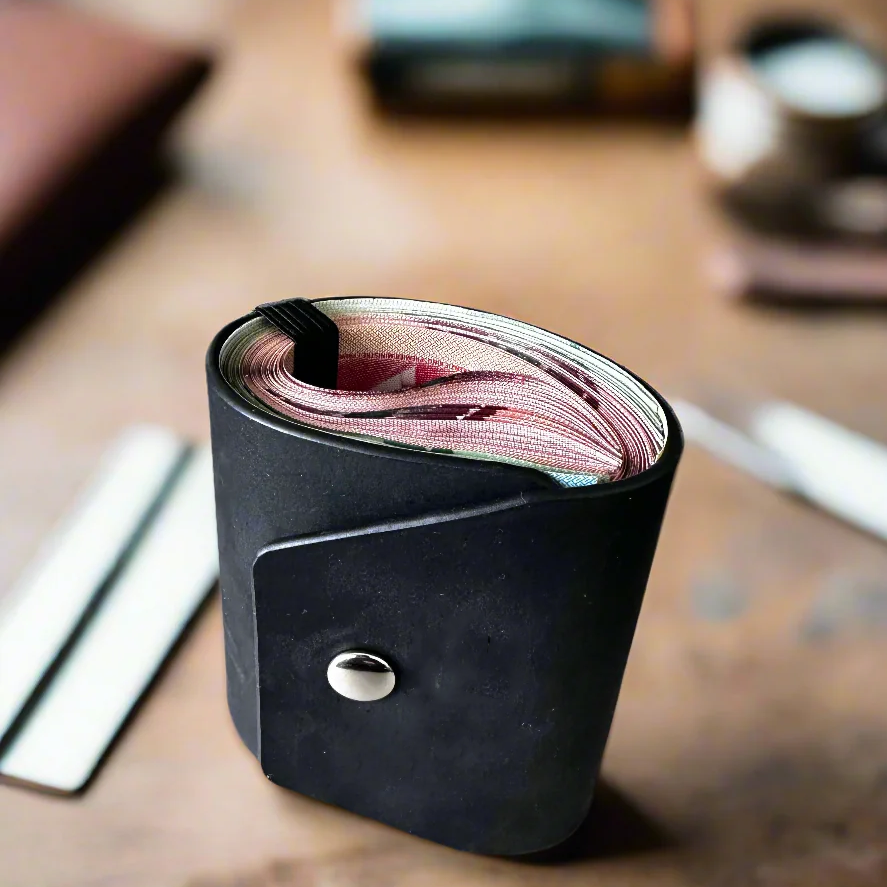 Magnetic Leather Wallet | Stylish and Efficient Cash Storage Solution
