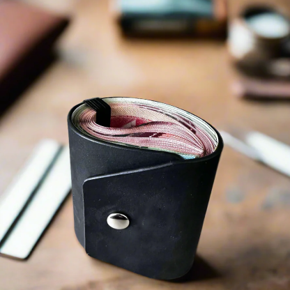 Magnetic Leather Wallet | Stylish and Efficient Cash Storage Solution