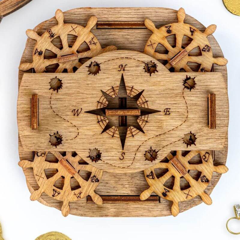 Davy Jones's Treasure Chest - Adult 3D Wooden Puzzle