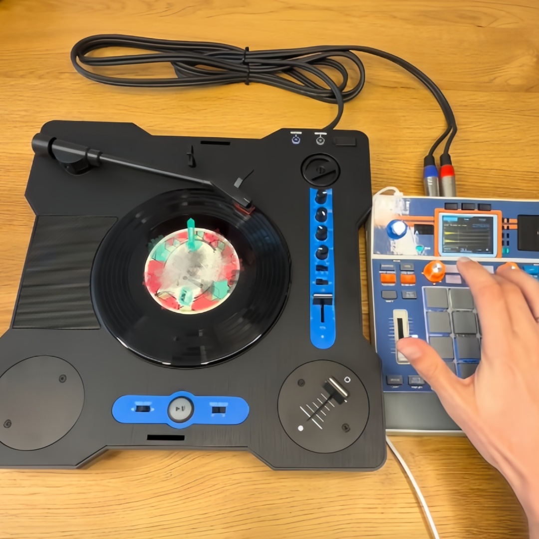Portable Scratch Turntable – Battery‑Powered DJ System with Crossfader & Bluetooth 🎧🔥🎶