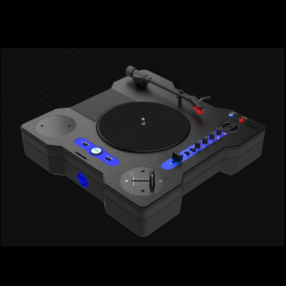 Portable Scratch Turntable – Battery‑Powered DJ System with Crossfader & Bluetooth 🎧🔥🎶