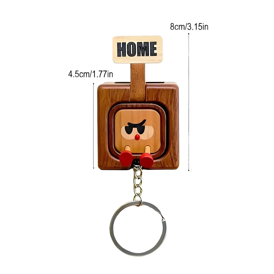 Wooden Key Holder – Funny Face Wall Mount