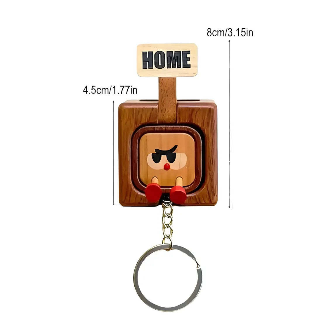 Wooden Key Holder – Funny Face Wall Mount