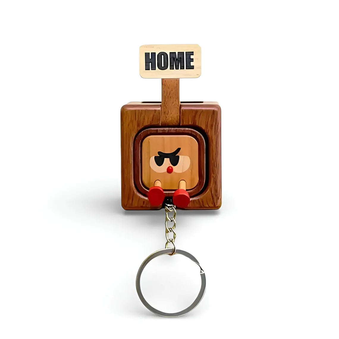 Wooden Key Holder – Funny Face Wall Mount
