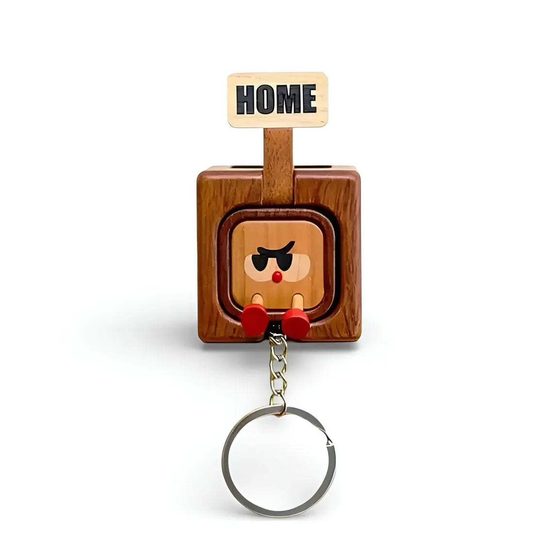 Wooden Key Holder – Funny Face Wall Mount