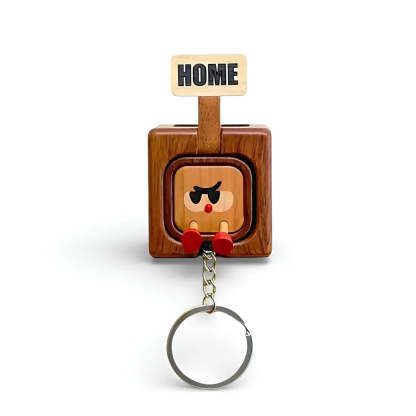 Wooden Key Holder – Funny Face Wall Mount
