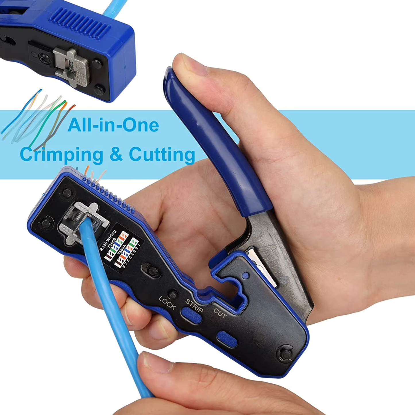 Network cable tester crimping tool kit
